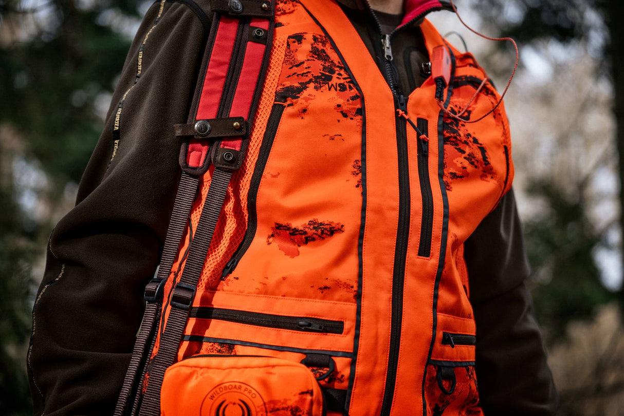 Härkila Wildboar Pro Blaze Camo Waistcoat Herre - AXIS MSP®CE Orange