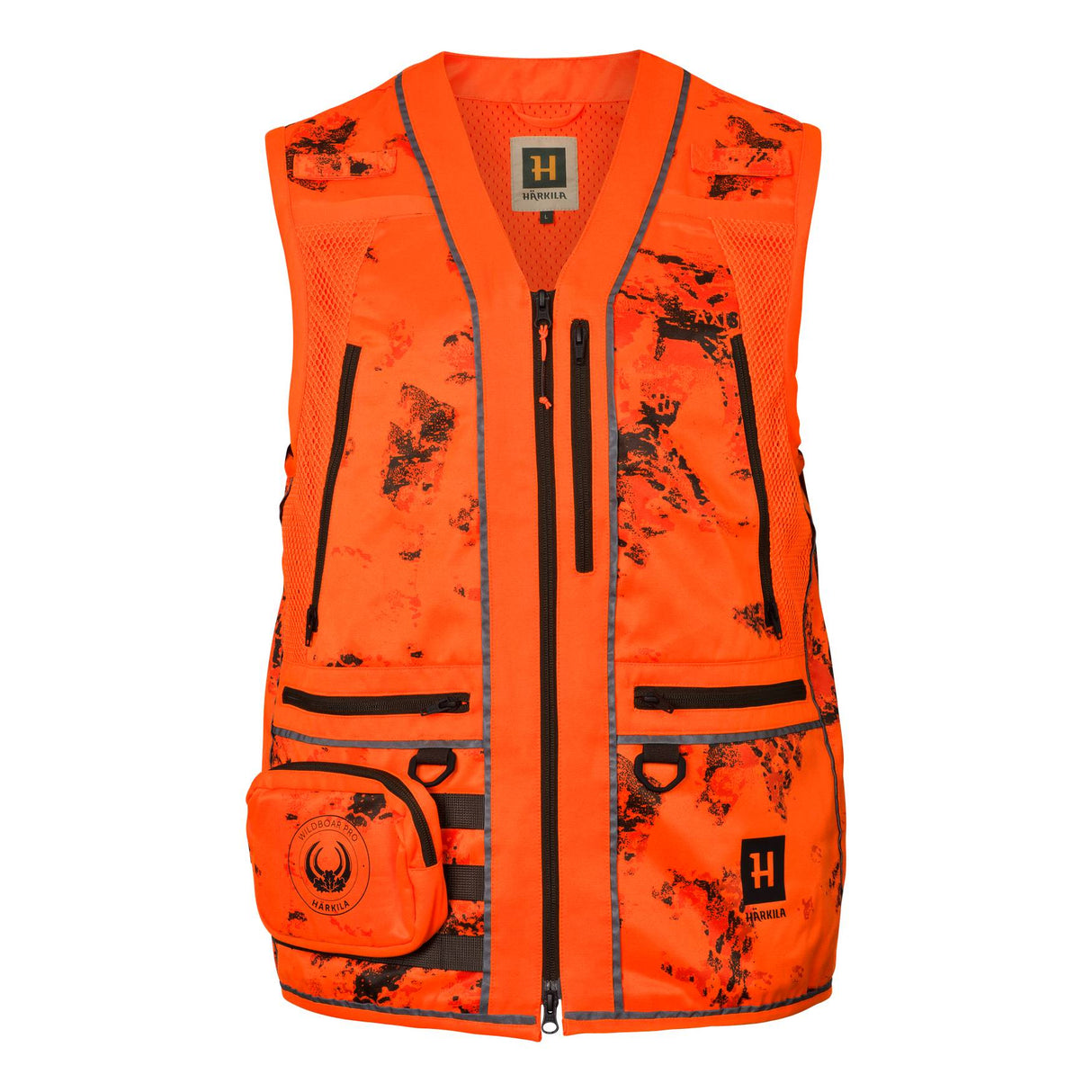 Härkila Wildboar Pro Blaze Camo Waistcoat Herre - AXIS MSP®CE Orange