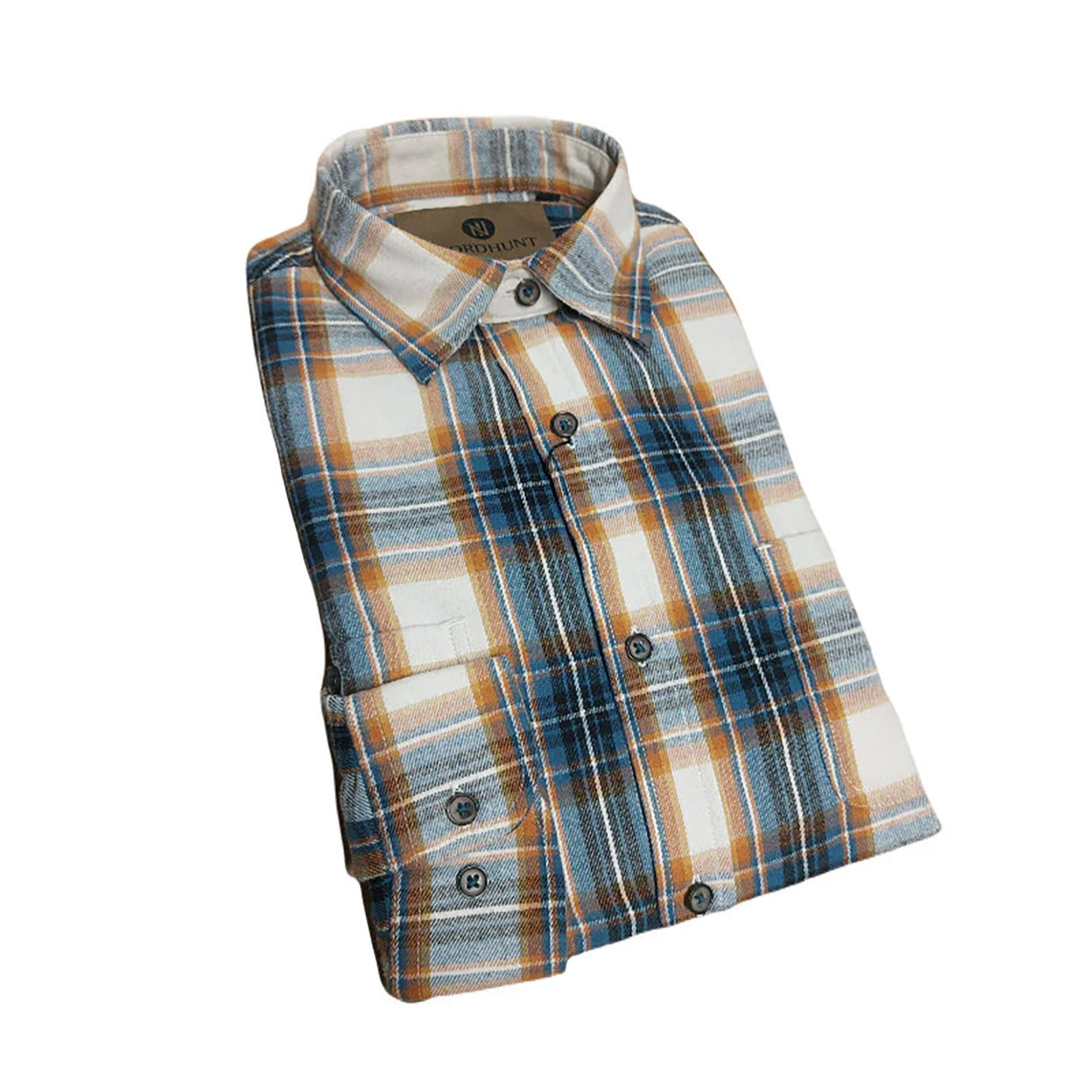 Nordhunt Wyoming Flannel Skjorte - Herre - Off White/Blue Check