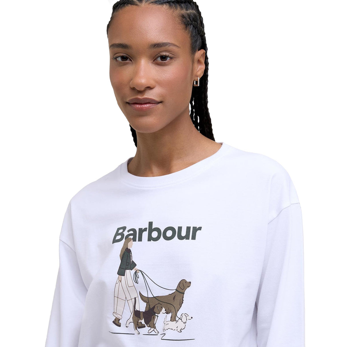 Barbour Woodhouse LS T-Shirt - Dame - Hvid