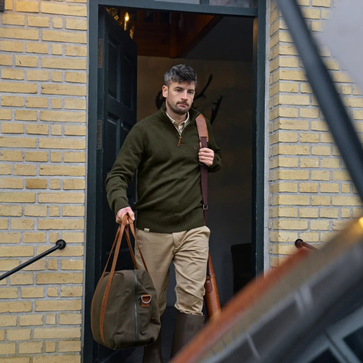 Härkila Vincent Merino Half Zip Pullover - Herre - Bombay Brown