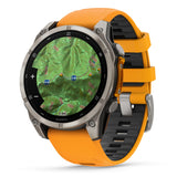 Garmin Fenix 8 Sapphire Smartwatch - AMOLED - 47 mm - Titanium/Spark Orange
