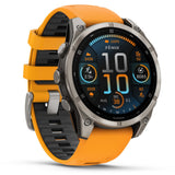 Garmin Fenix 8 Sapphire Smartwatch - AMOLED - 47 mm - Titanium/Spark Orange