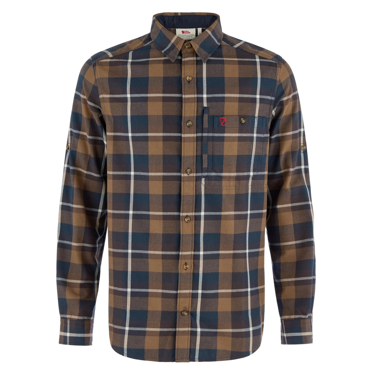 Fjällräven Fjällglim Regular Skjorte - Herre - Wood Brown/Black Oak