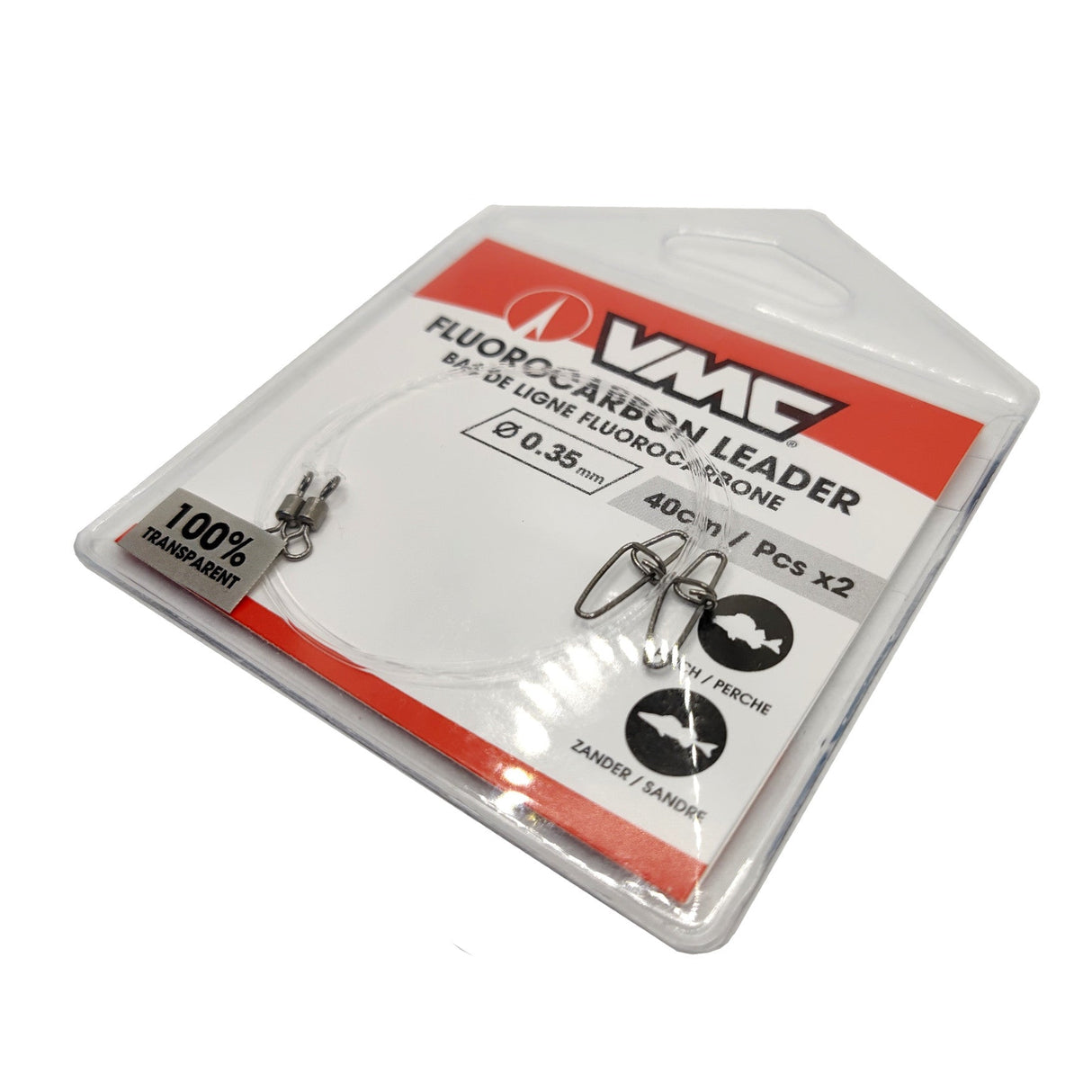 VMC Flourocarbon Forfang  - 60 cm - 2 stk