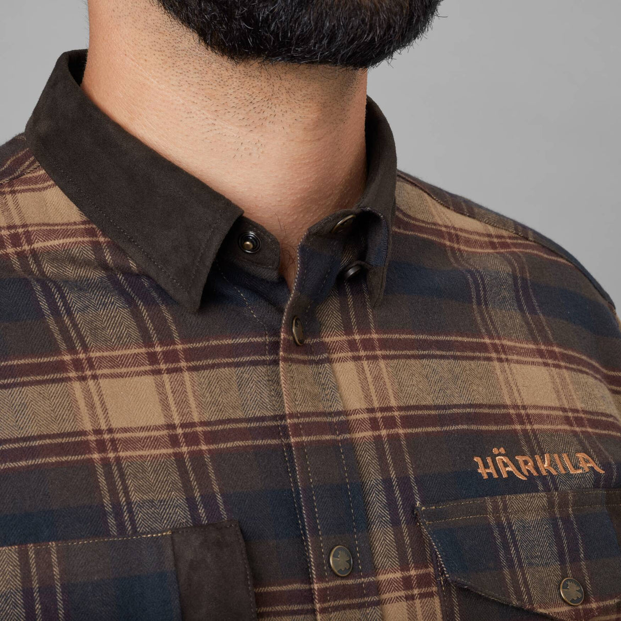 Härkila Aivak L/S skjorte - Herre - Burgundy