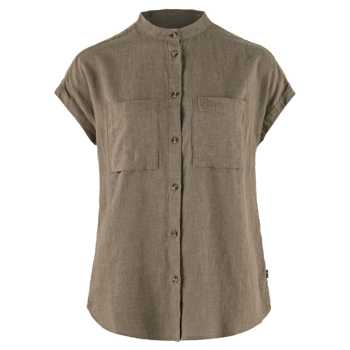 Fjällräven Övik Hemp Shirt SS W - Dameskjorte - Suede Brown