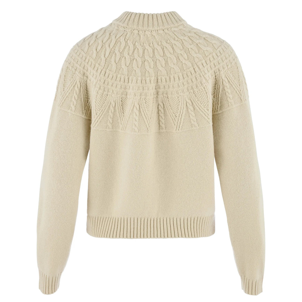 Fjällräven Övik Solid Jacquard Strik - Dame - Light Beige