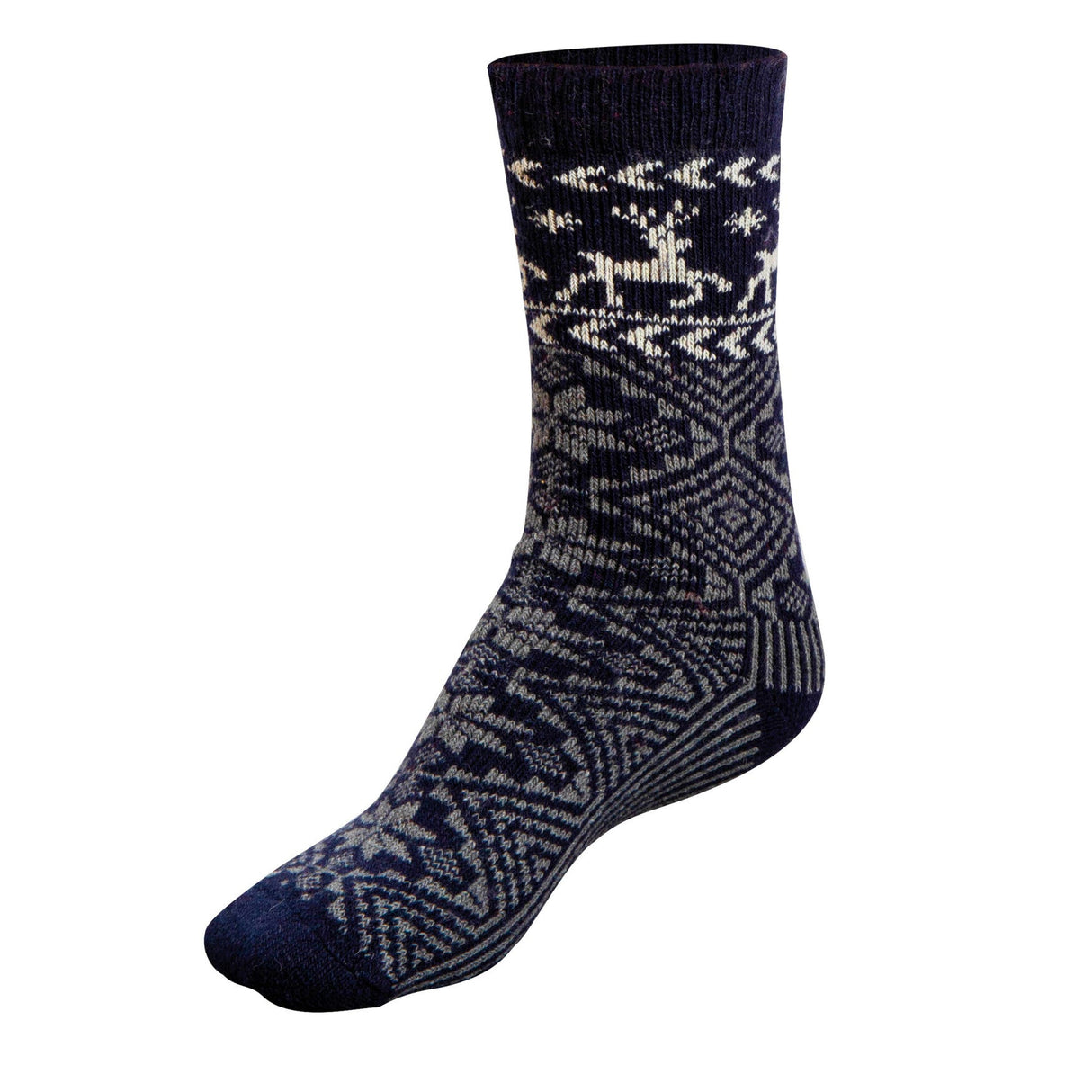 Nordhunt Reindeer Uldsok - Unisex - Navy/Grå