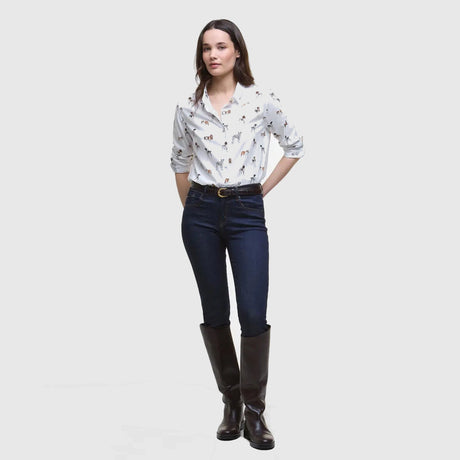 Barbour Safari Relaxed L/S Skjorte - Dame - Dog Print