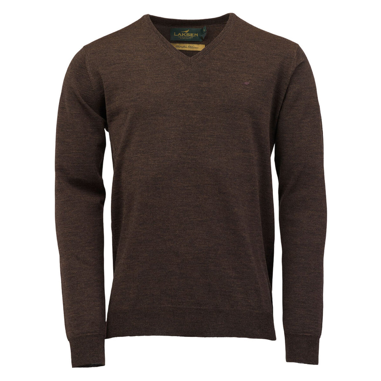 Laksen Sussex V-Neck Strik - Herre - Brownie