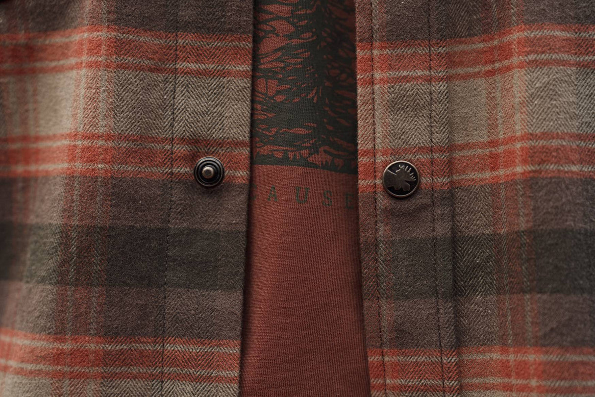 Härkila Aivak L/S Skjorte Herre - Autumn Orange Check