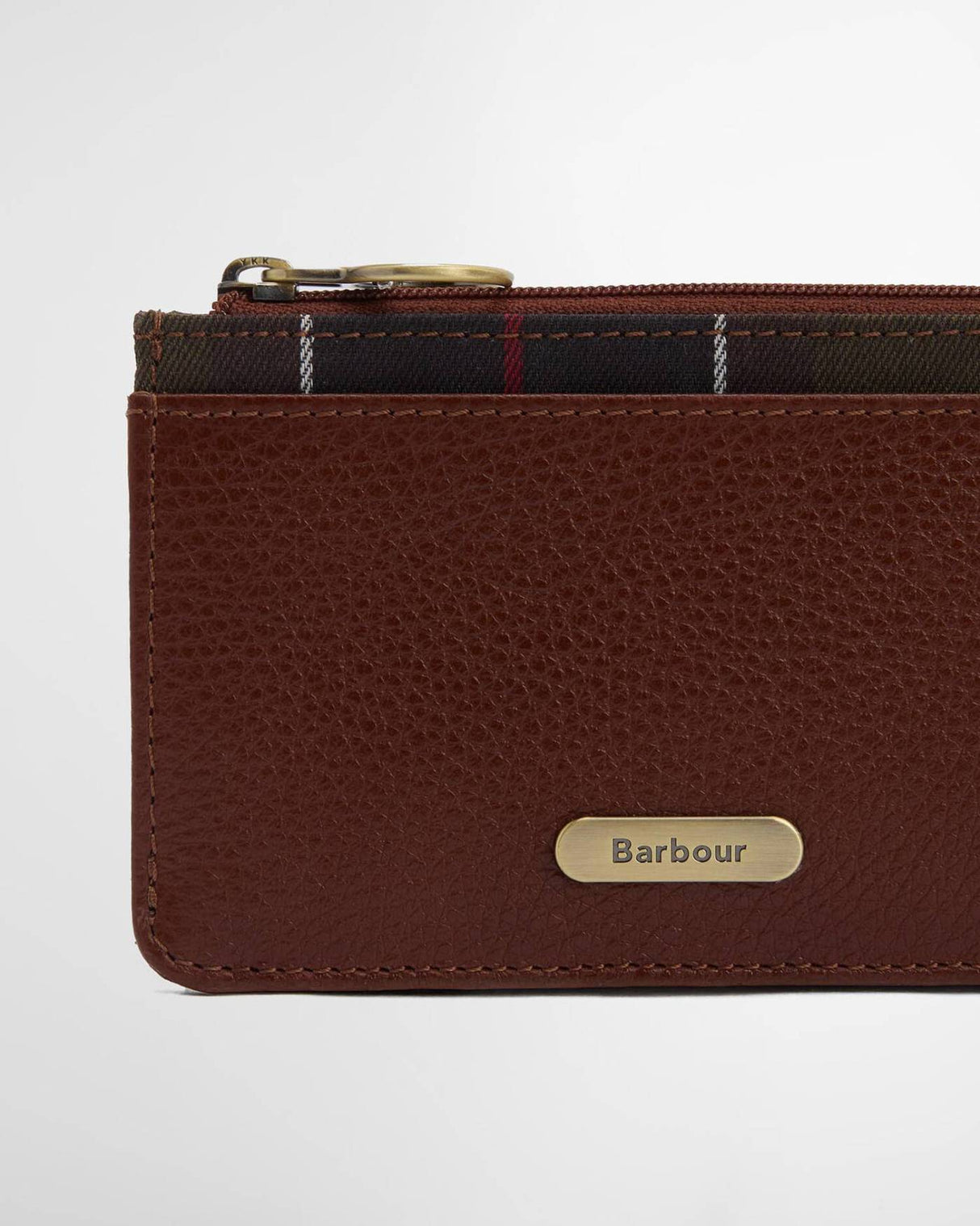 Barbour Alder Læder Kortholder - Dame - Brown/Classic Tartan