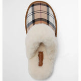 Barbour Claudia Tartan Mule Slipper - Dame - Hessian