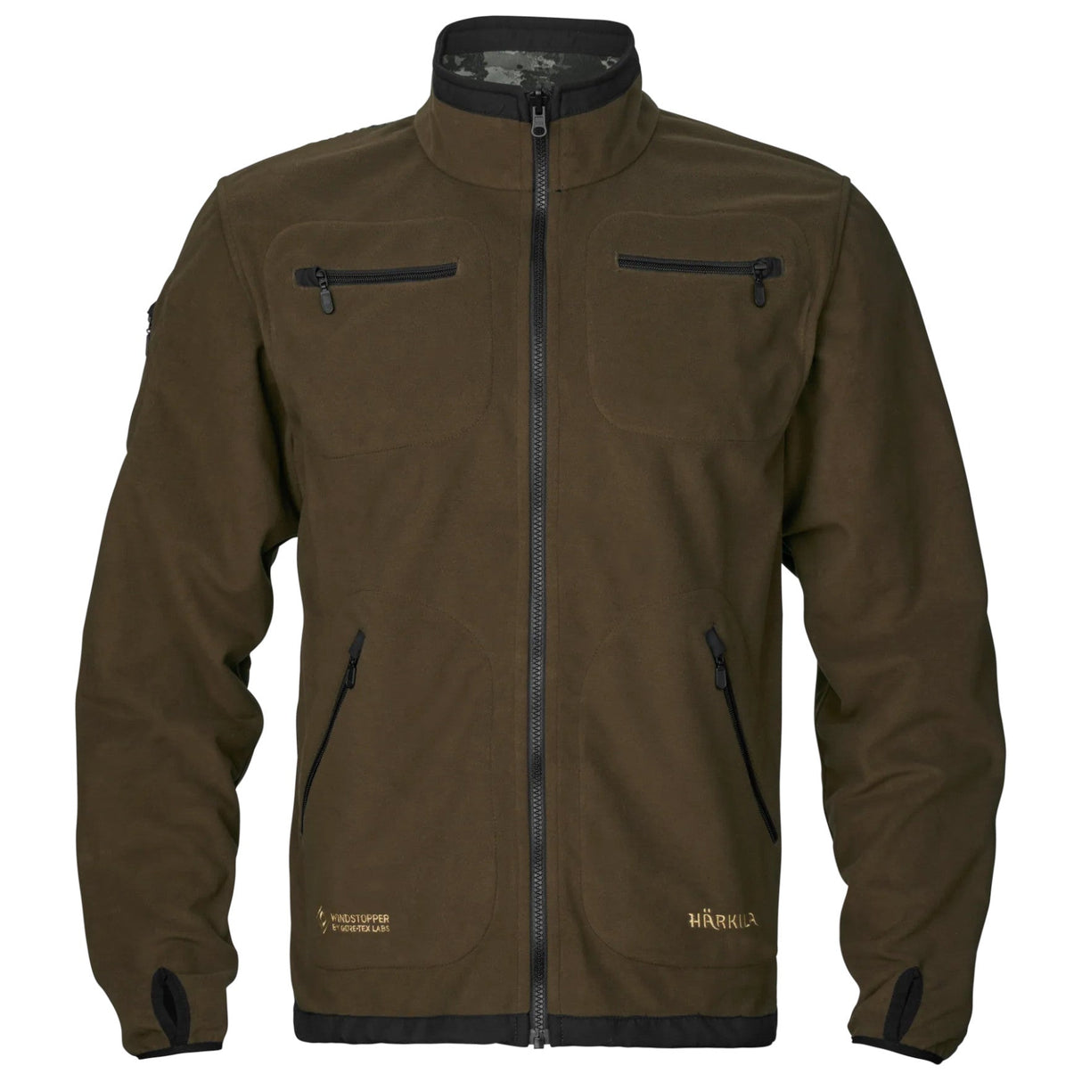 Härkila Kamko NOCTYX WSP Reversible Fleecejakke - Herre - Axis MSP Black/Willow Green