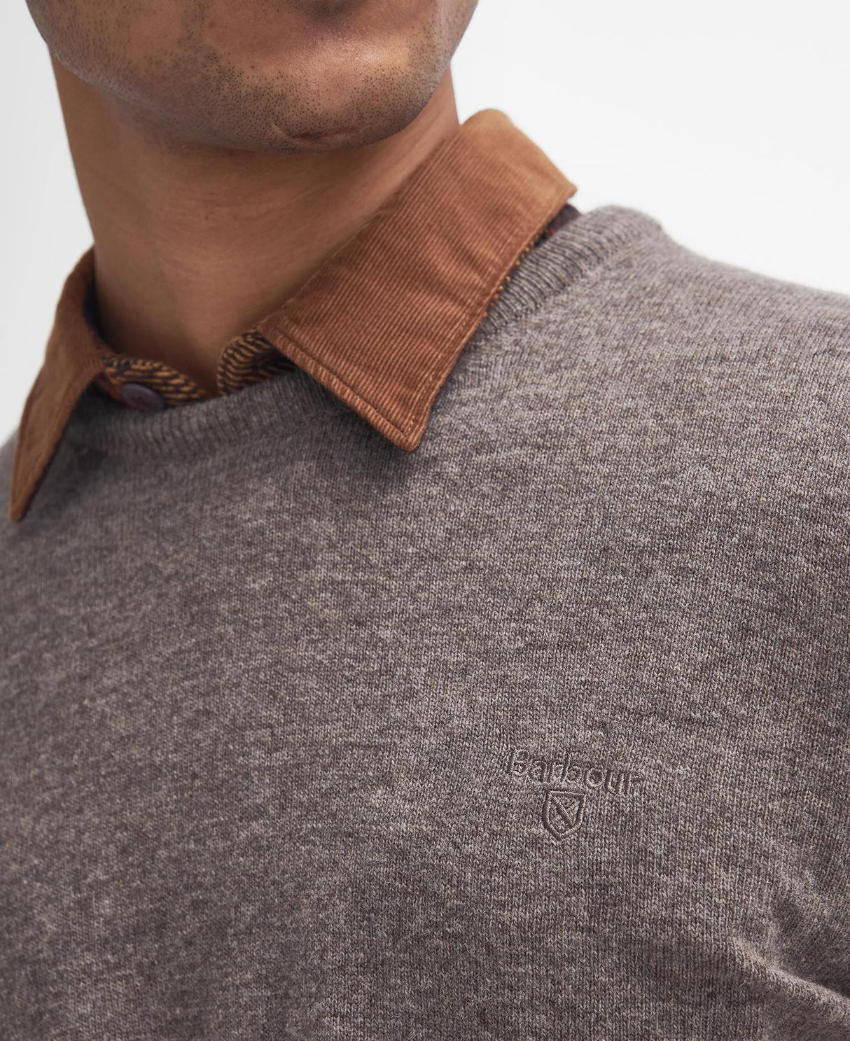 Barbour Essential Crew Strik - Herre - Dark Stone