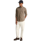 Barbour Finkle Tailored Gingham Skjorte - Herre - Dark Sand