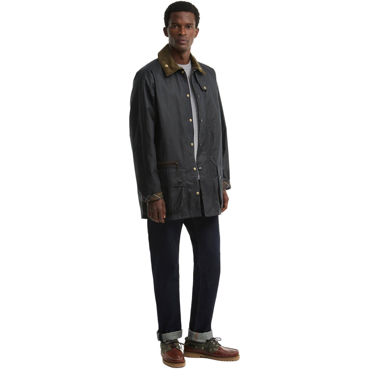 Barbour Icons Beaufort Wax Jakke - Herre - Navy