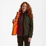 Deerhunter Lady Pam Bonded Fleecejakke - Dame - vendbar - Orange