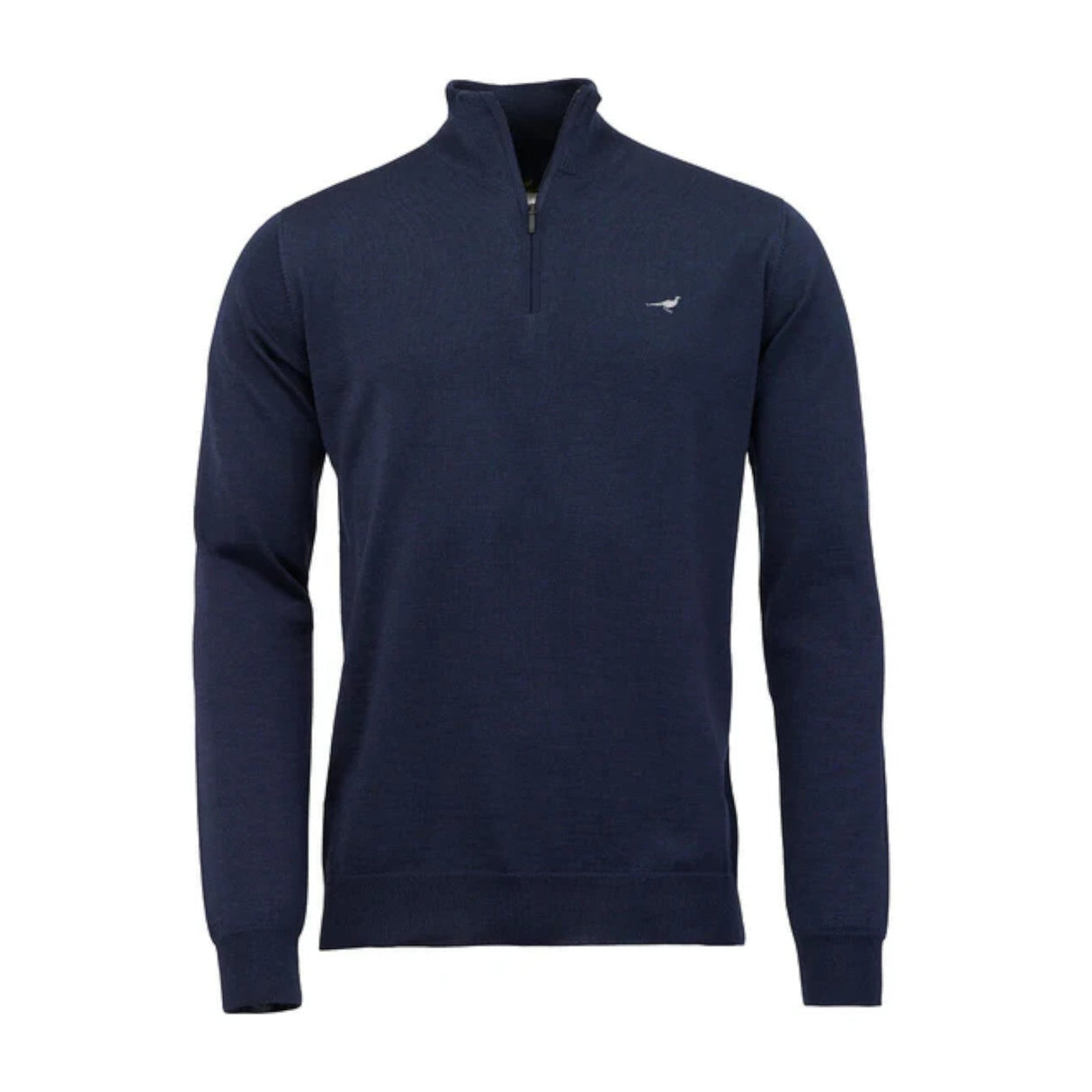 Laksen Norfolk Zip-neck Strik - Herre - Supernavy