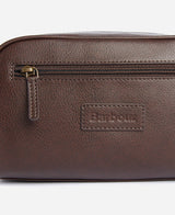 Barbour Læder Washbag Toilettaske - Dark Brown