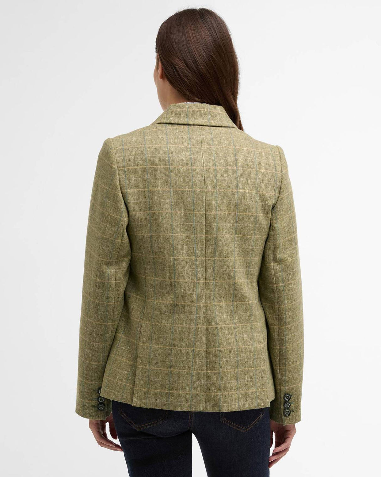 Barbour Lupin Tailored Blazer - Dame - Light Olive Check