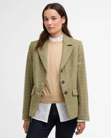 Barbour Lupin Tailored Blazer - Dame - Light Olive Check
