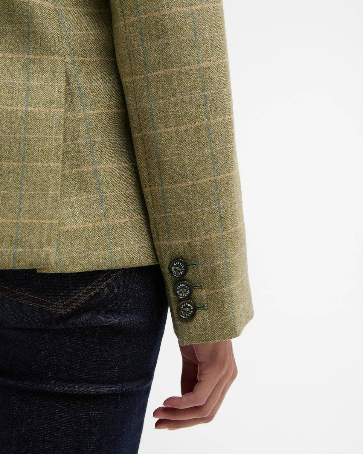 Barbour Lupin Tailored Blazer - Dame - Light Olive Check