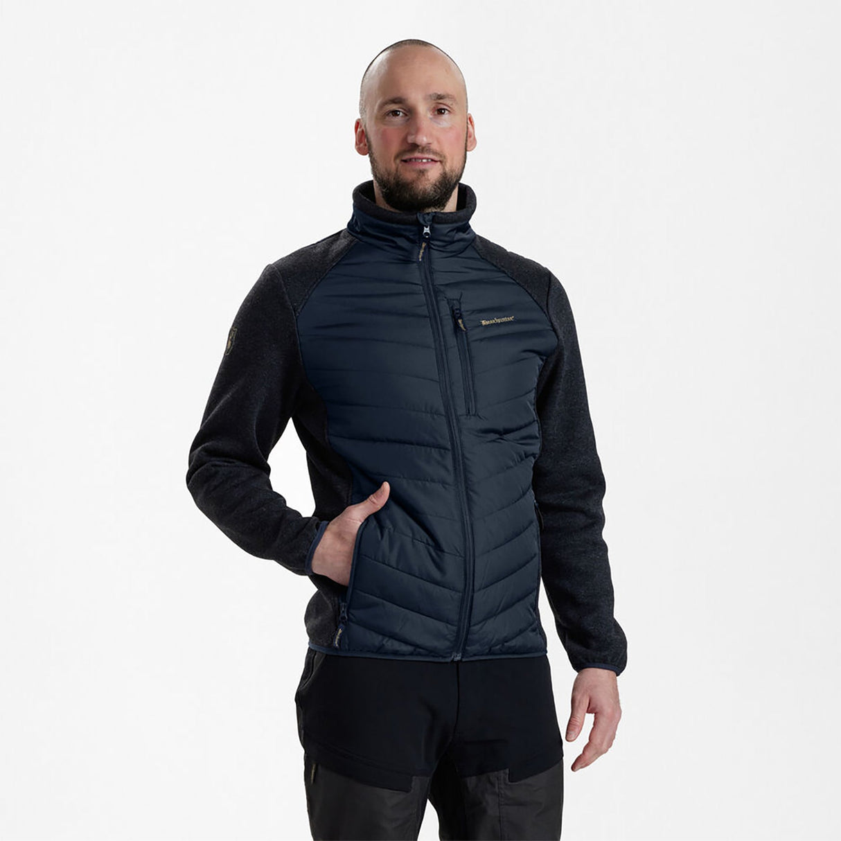 Deerhunter Moor Vatteret Jakke m. strik - Herre - Dark Blue