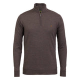 Laksen Norfolk Zip-neck Strik - Herre - Chocolate