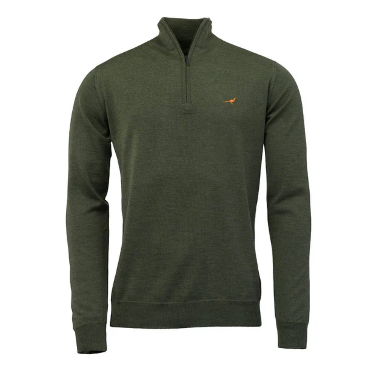 Laksen Norfolk Zip-neck Strik - Herre - Woody