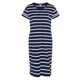 Barbour Otterburn Midi Kjole - Dame - Navy/White