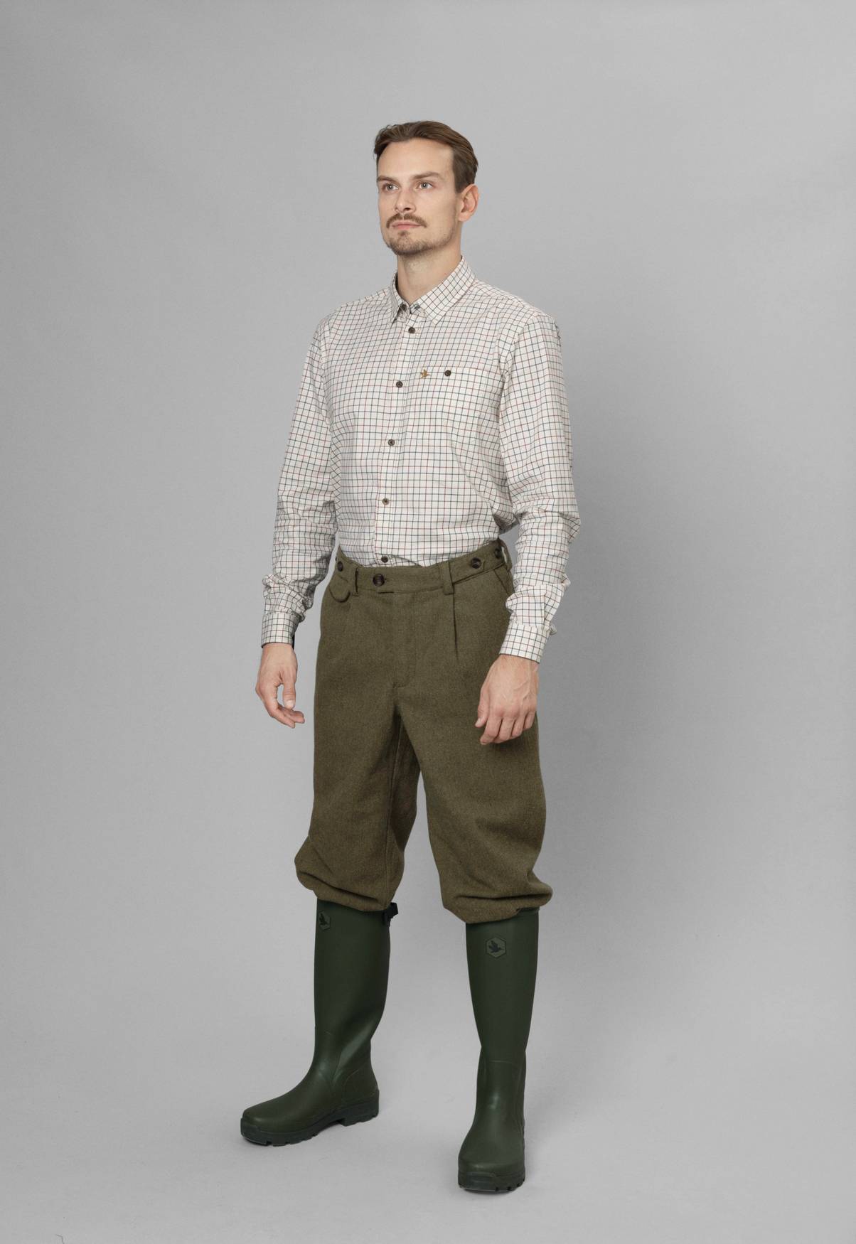Seeland Oxford Skydeskjorte - Herre - Grape Leaf/Terracotta Check
