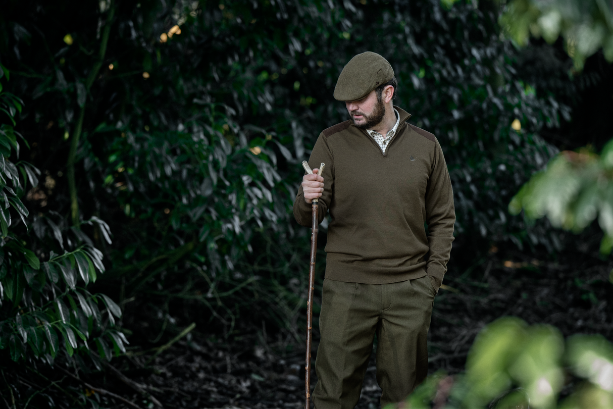 Seeland Pine Half Zip Sweater - Herre - Light Pine