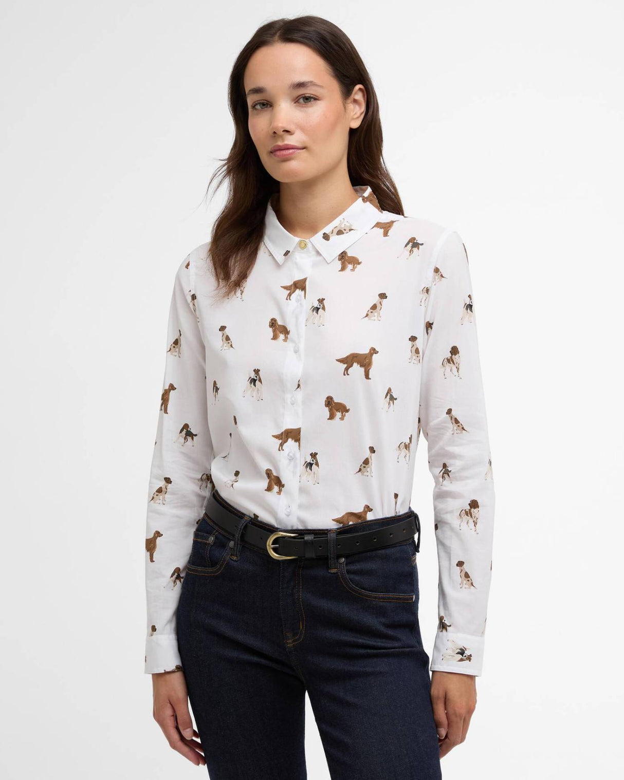 Barbour Safari Skjorte - Dame - Multi Dog Print