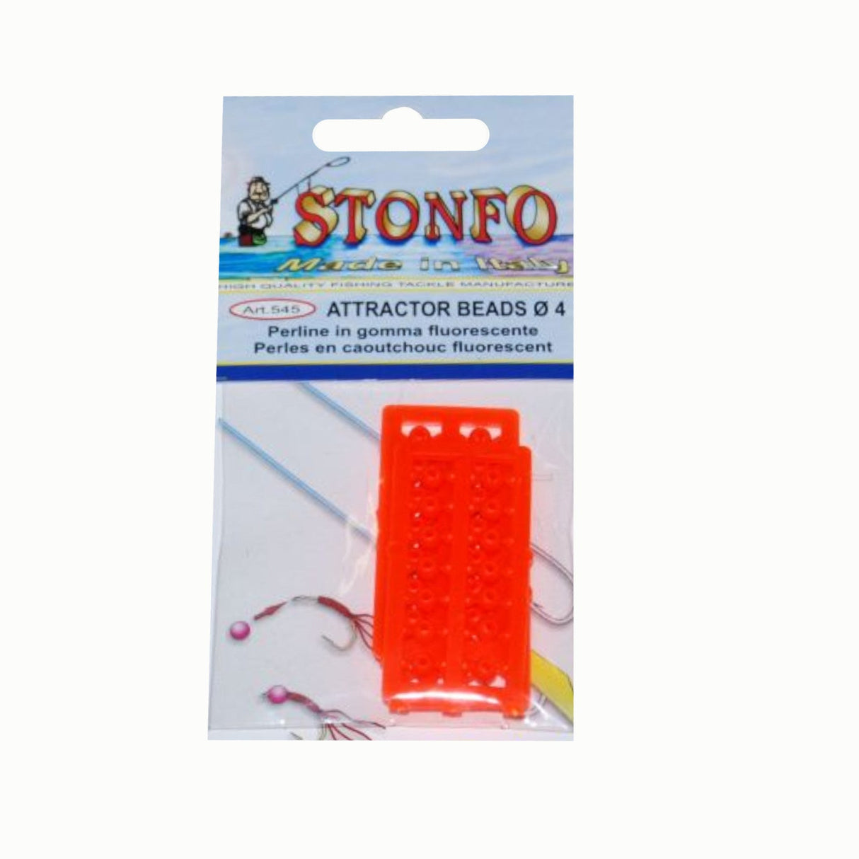 Stonfo Attractor Beads Gummiperler - Fluo Orange