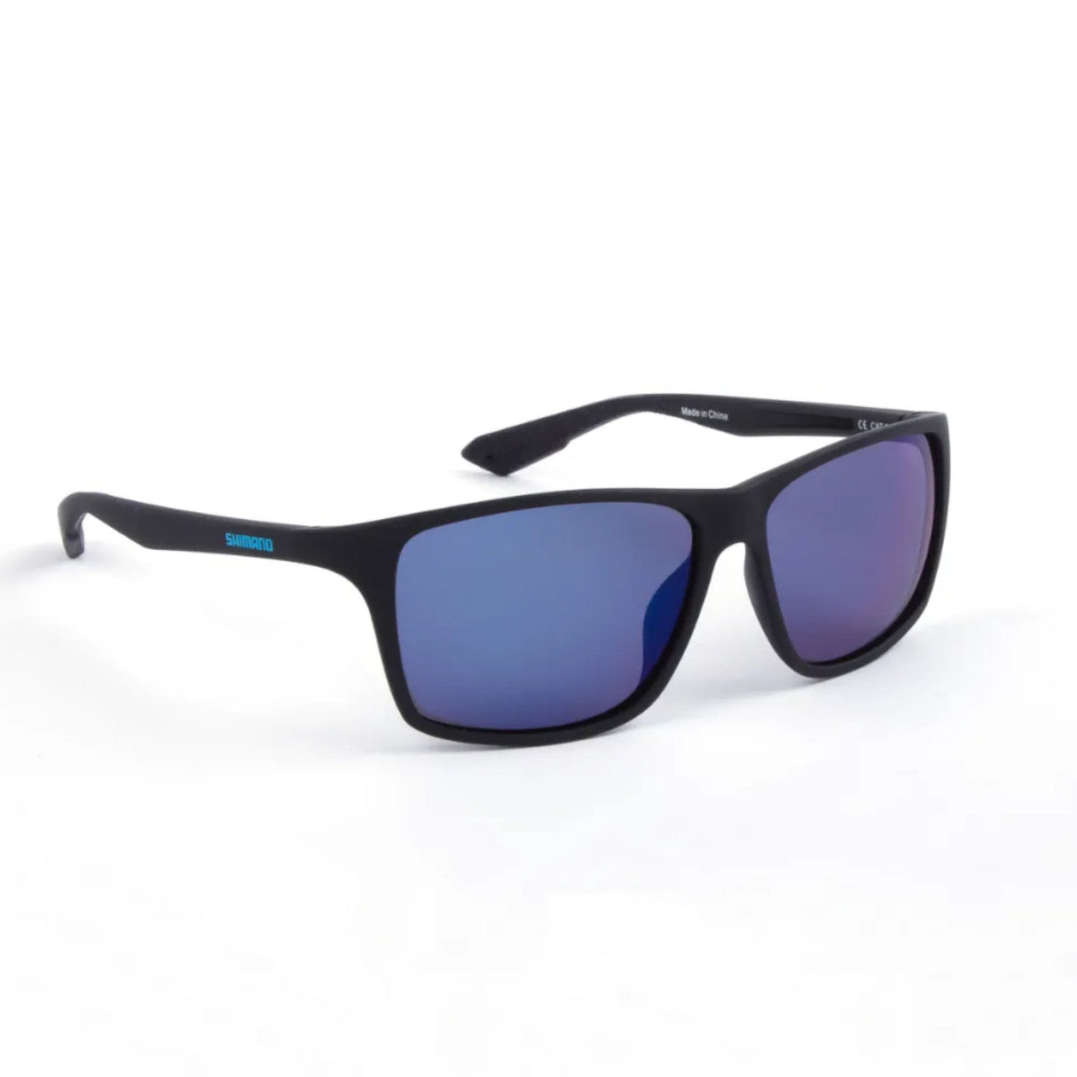 Shimano Technium Solbrille - Matte Black/Blue Mirror