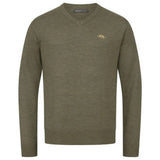 Blaser V-Neck Merino Sweater - Herre - Dark Olive
