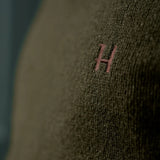 Härkila Vincent Merino V-Neck Pullover - Herre - Demitasse Brown