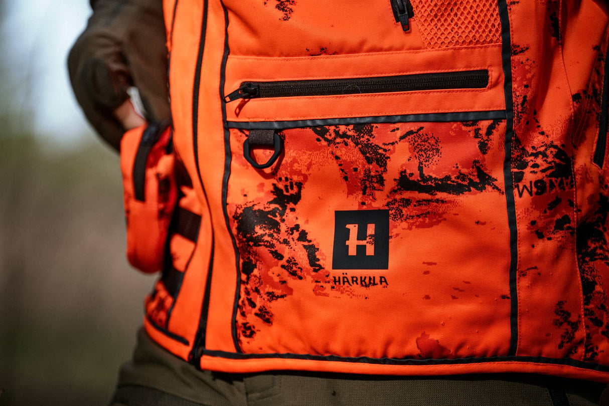 Härkila Wildboar Pro Blaze Camo Waistcoat Herre - AXIS MSP®CE  Orange